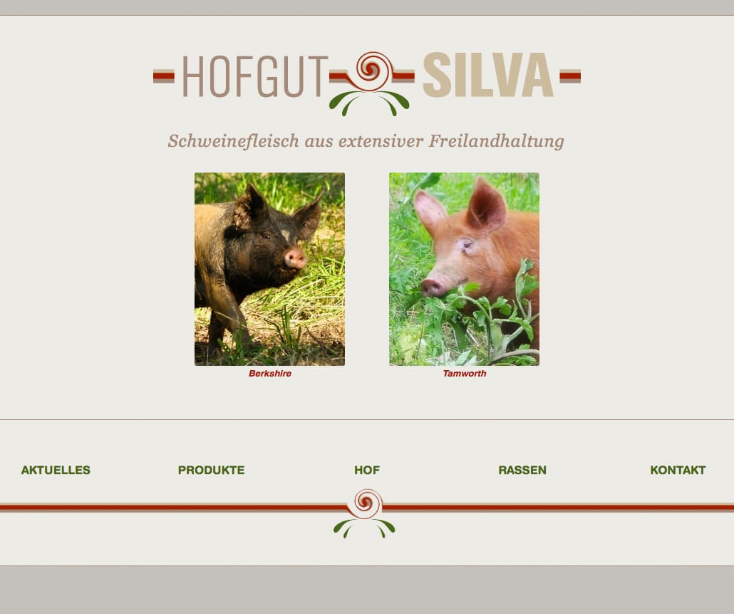 Webdesign, Hofgut Silva